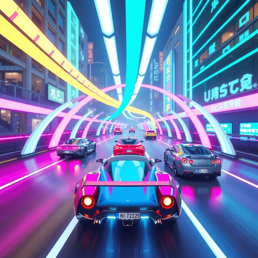 Neon Runner mobile game screenshot